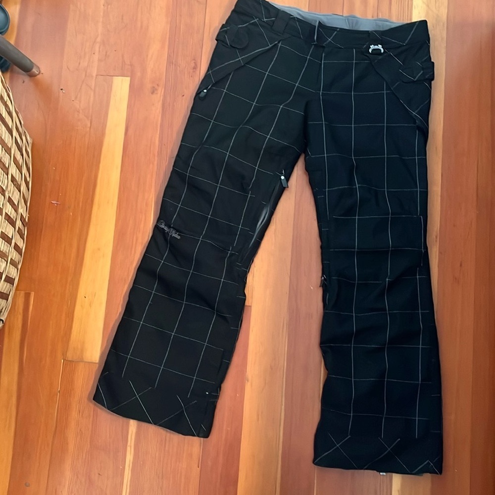 Women’s Betty Rides Insulated Ski Snowboard Pants Large black white